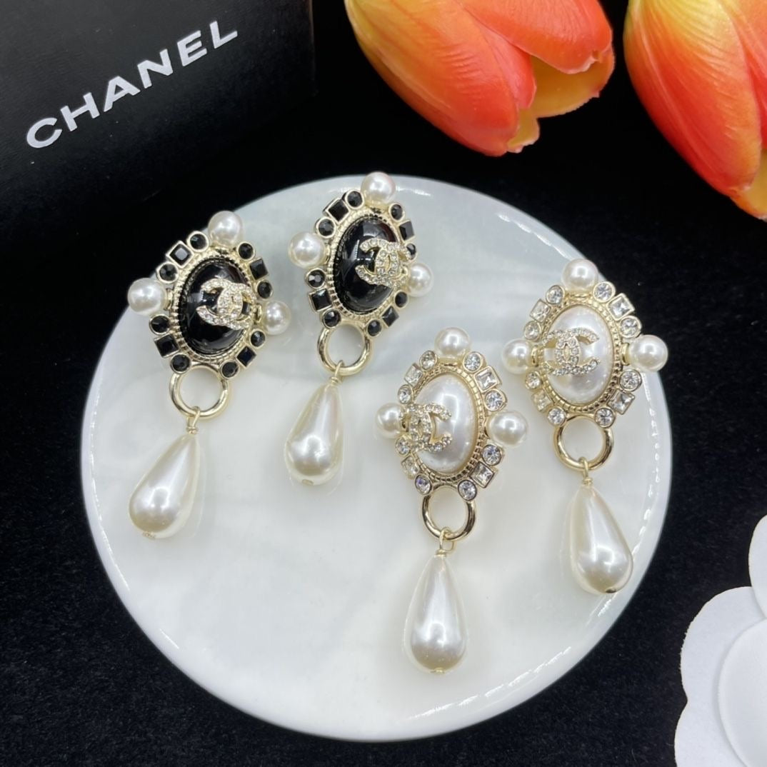 Multi-Styles Chanel CC Pearl Earrings ITEM NO.: HF-JL046