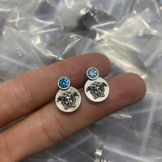 Blue Rhinestone Versace Earrings ITEM NO.: HF-JL029