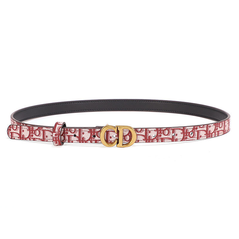 Selected Quality Simple Christian Dior Buckle Leather Belt ITEM NO.: HF-BT033