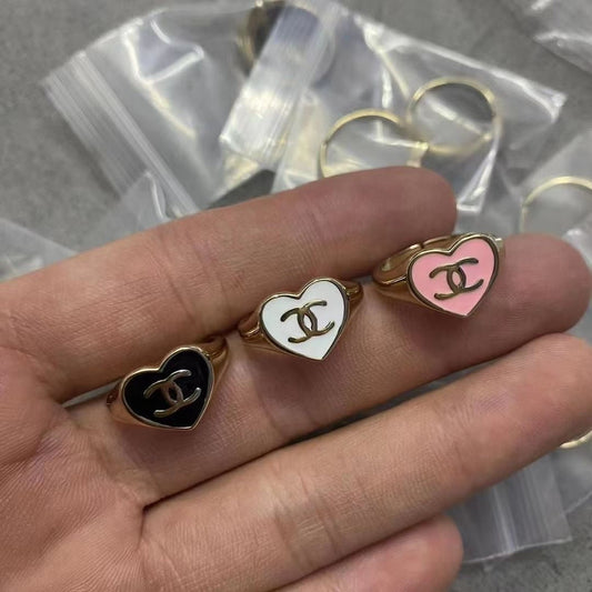 Three-Colour Chancel CC Finger Rings ITEM NO.: HF-JL015