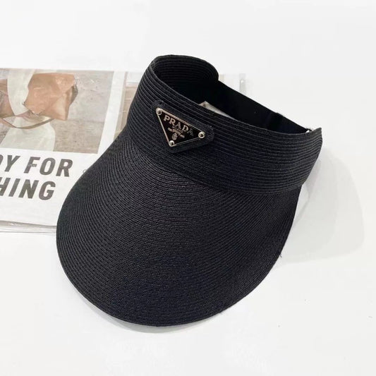 Prada Visor Cap Hollow Straw Hat ITEM NO.: HF-HT008