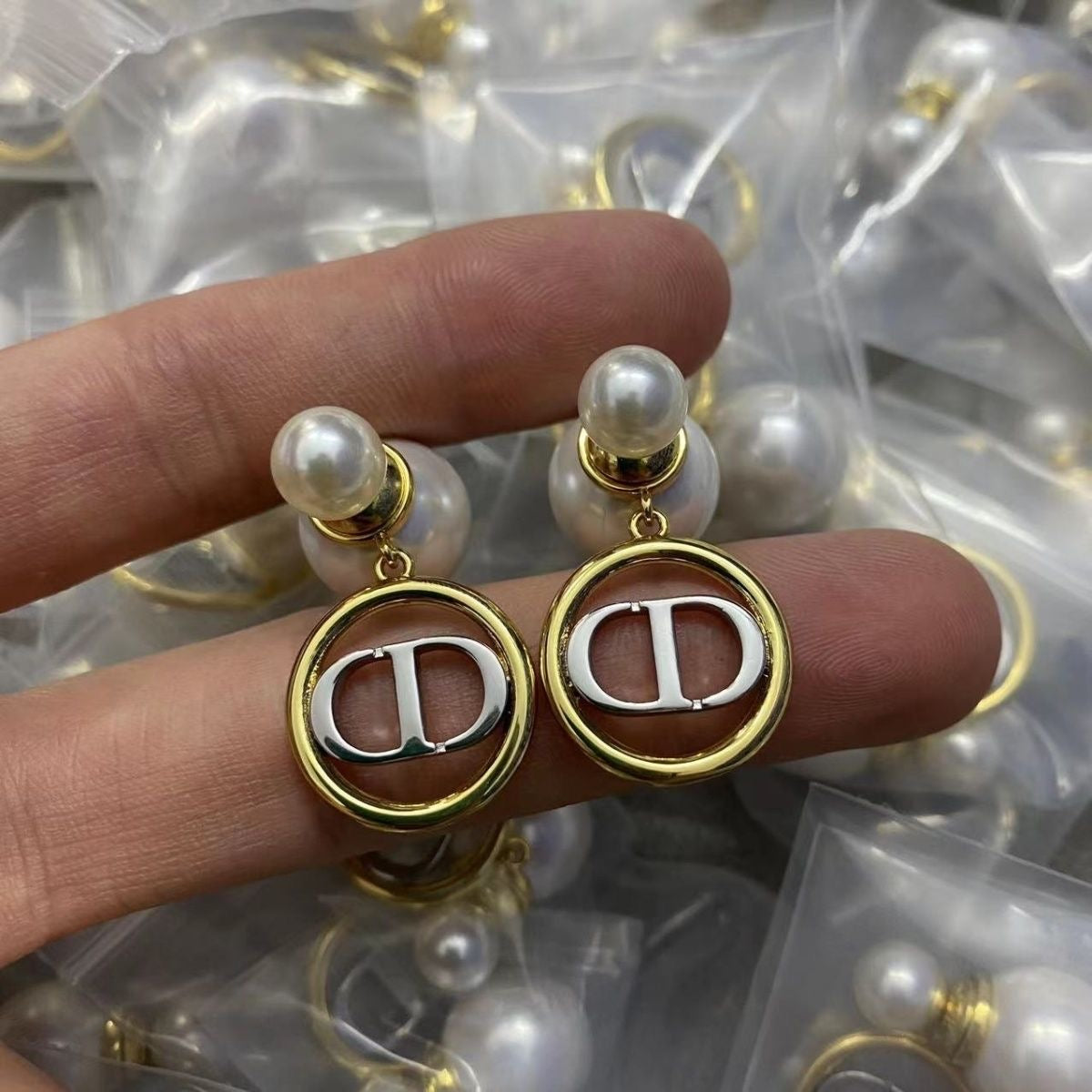 Four Different Styles Christian Dior CD Earrings & Ear Studs ITEM NO.: HF-JL005