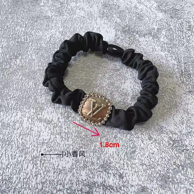 Vintage Black LV Hair Scrunchy ITEM NO.: HF-HD034