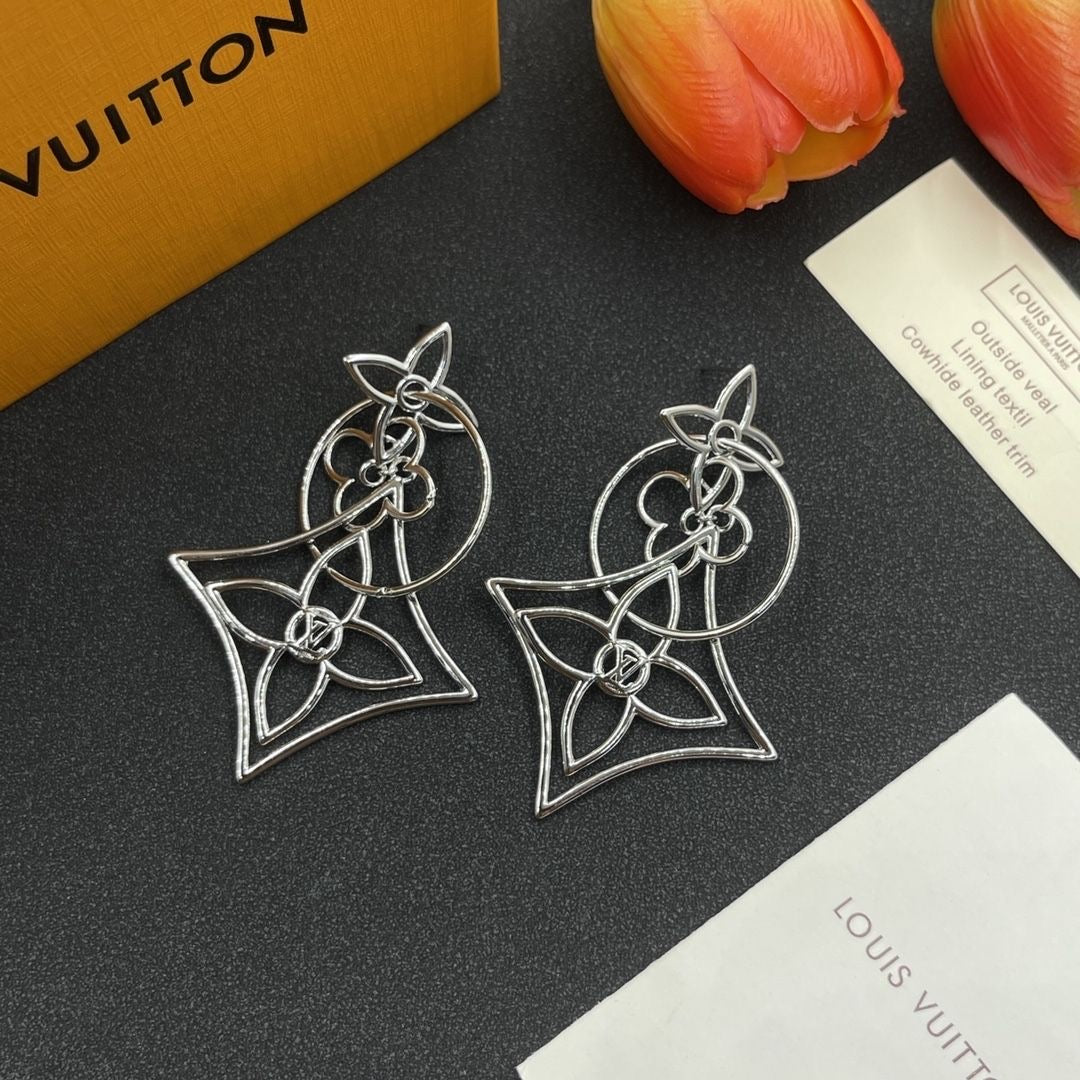 Three-Colour Simple Style LV Earrings ITEM NO.: HF-JL032