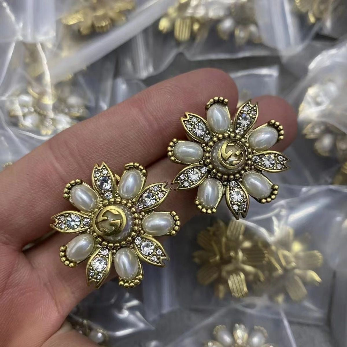 Three Styles Gucci GG Beautiful Earrings ITEM NO.: HF-JL049