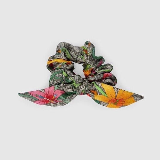 Gucci GG Floral Print Hair Scrunchy ITEM NO.: HF-HD020