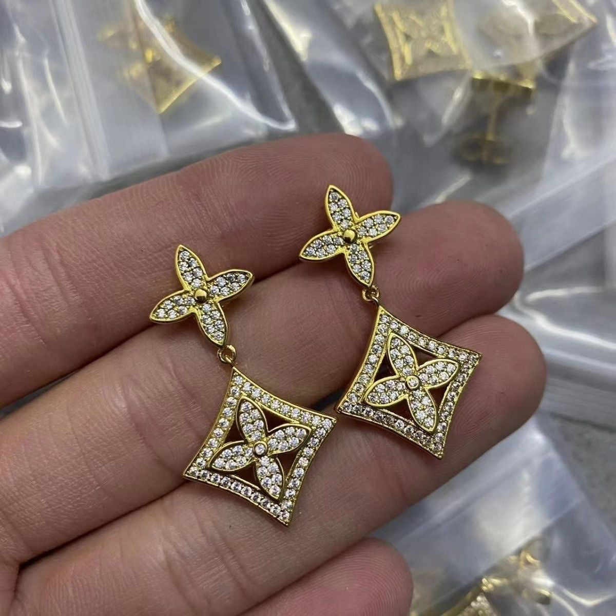 Four Styles Popular LV Earrings ITEM NO.: HF-JL030