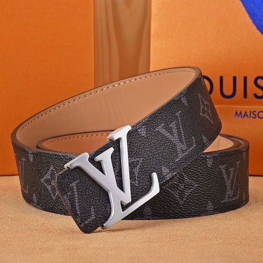Selected Quality Classical Black LV Buckle Leather Belt ITEM NO.: HF-BT060