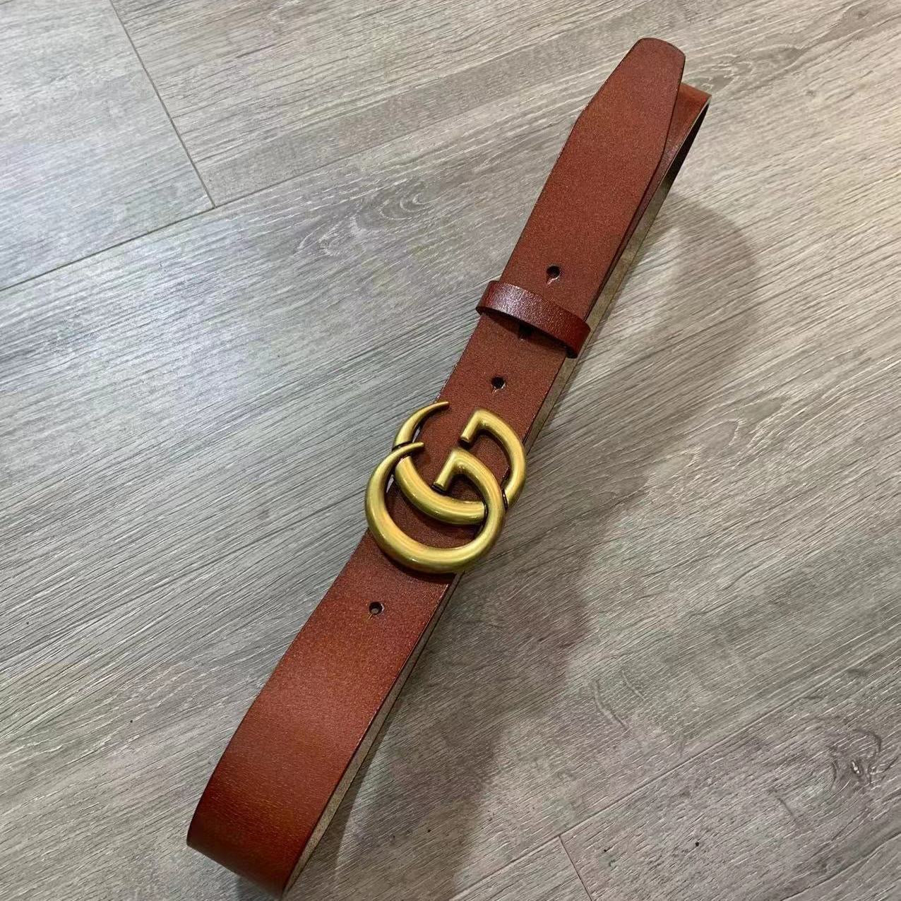 Vintage Style Gucci GG Buckle Leather Belt ITEM NO.: HF-BT062