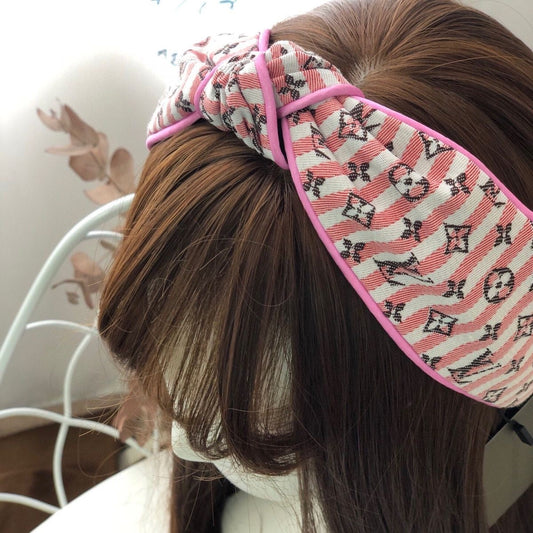 Pink LV Jacquard Hair Headband ITEM NO.: HF-HD021