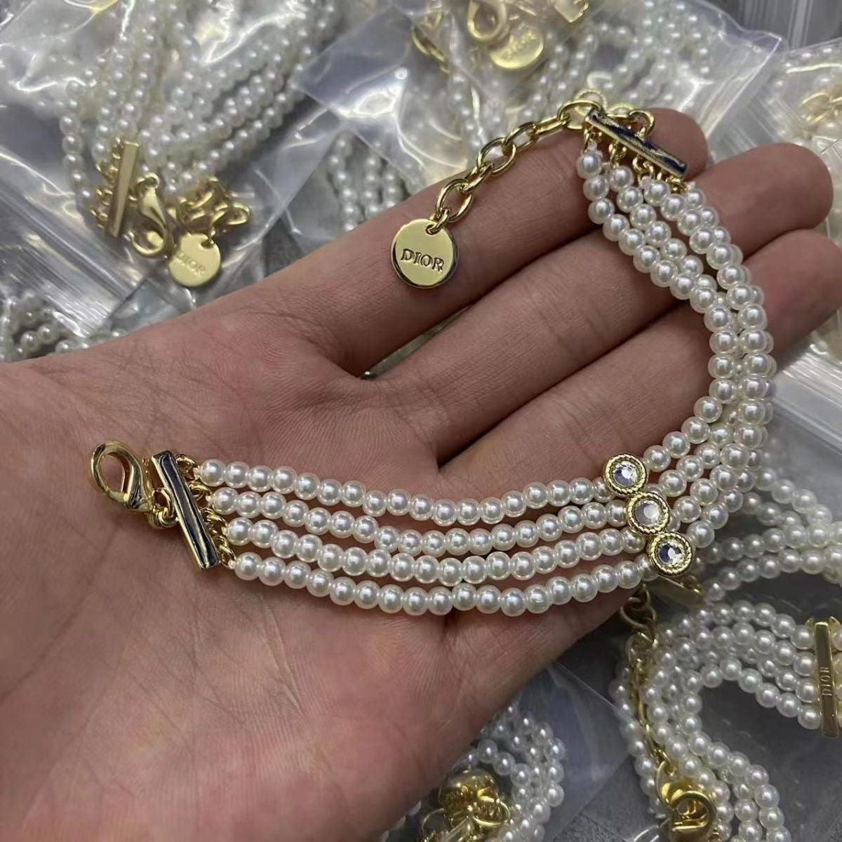 Five Styles Graceful Delicate Chanel CC Pearl Bracelets ITEM NO.: HF-JL061