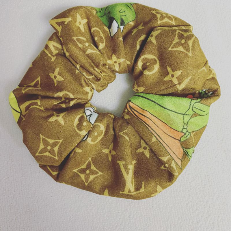 Custom LV design print hair scrunchies ITEM NO.: HF-HD031