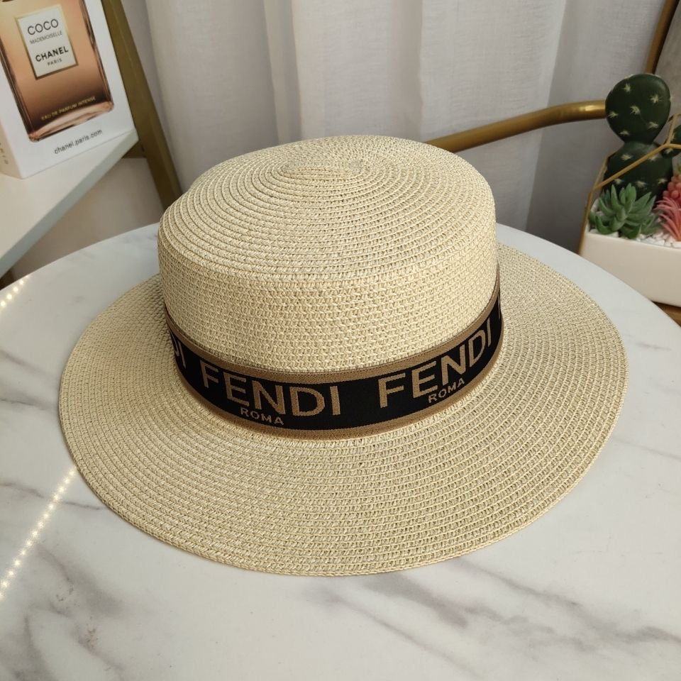 Fendi Beach Sun Bonnet Straw Hat ITEM NO.: HF-HT004
