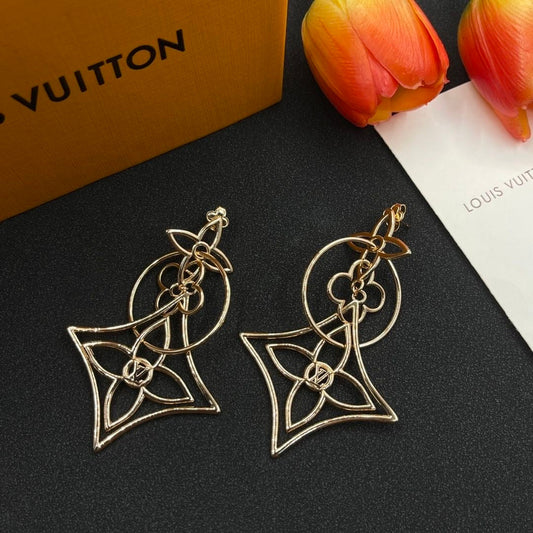Three-Colour Simple Style LV Earrings ITEM NO.: HF-JL032