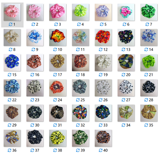 Custom LV design print hair scrunchies ITEM NO.: HF-HD031