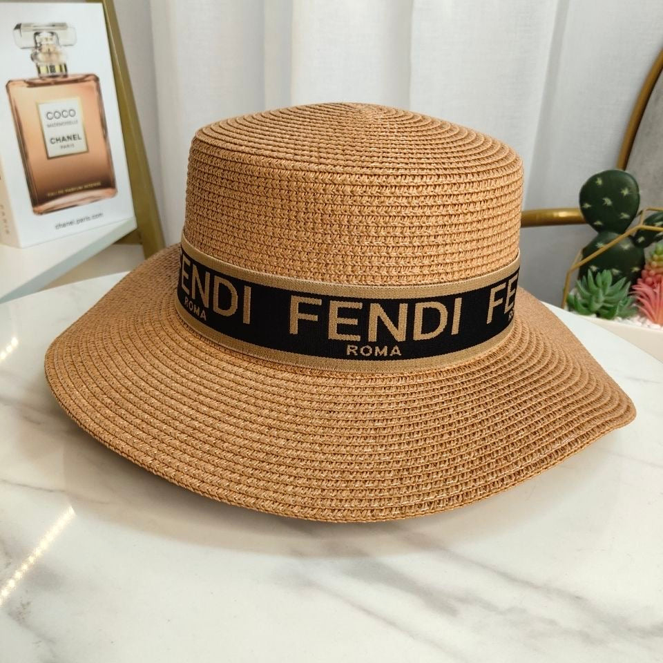Fendi Beach Sun Bonnet Straw Hat ITEM NO.: HF-HT004