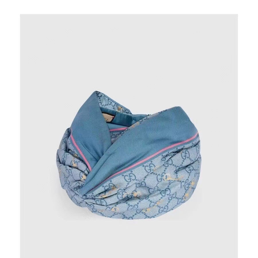Gorgeous Blue Gucci GG Print Hair Headband ITEM NO.: HF-HD023