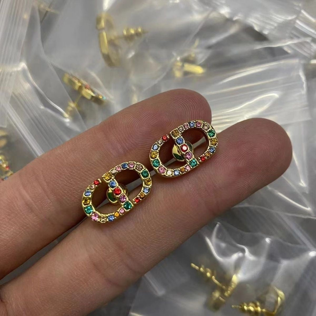 Four Different Styles Christian Dior CD Earrings & Ear Studs ITEM NO.: HF-JL005
