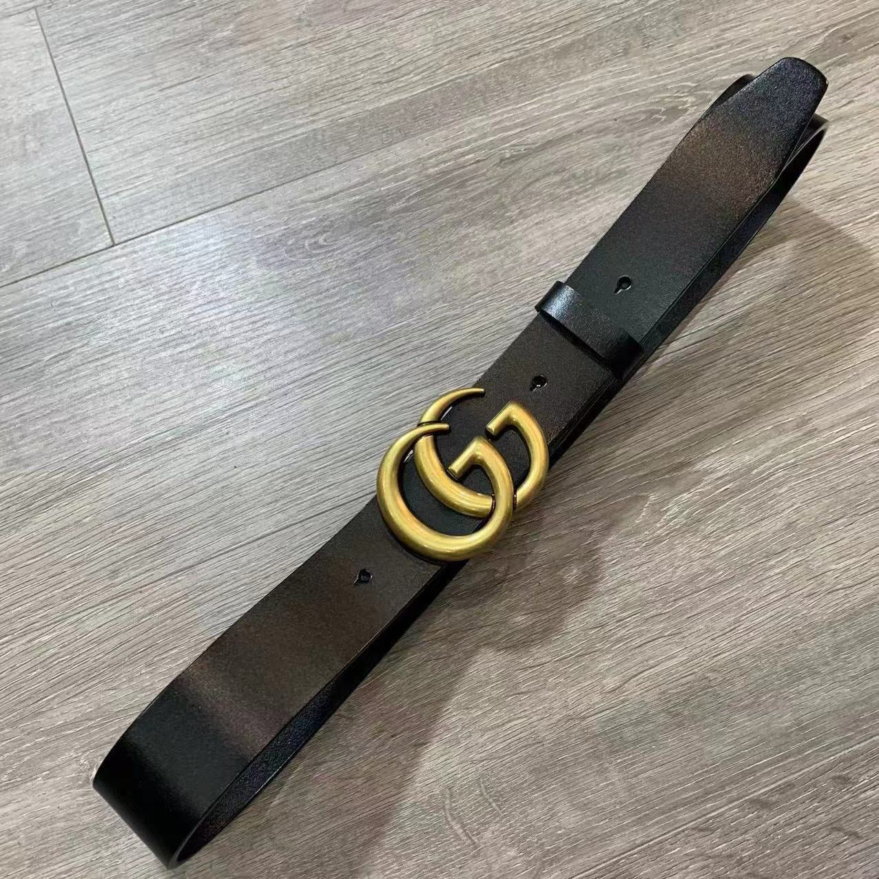 Vintage Style Gucci GG Buckle Leather Belt ITEM NO.: HF-BT062