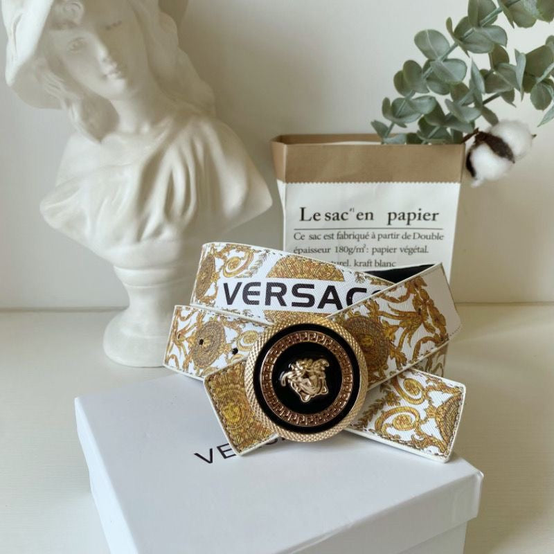 6 Different Styles Belt Heads White Versace Buckle Leather Belt ITEM NO.: HF-BT009