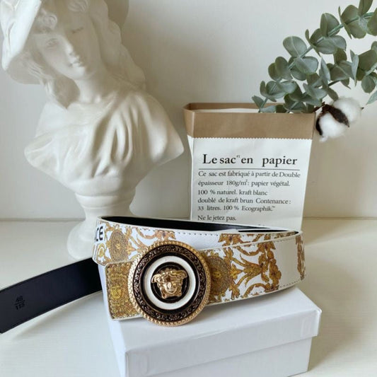 6 Different Styles Belt Heads White Versace Buckle Leather Belt ITEM NO.: HF-BT009