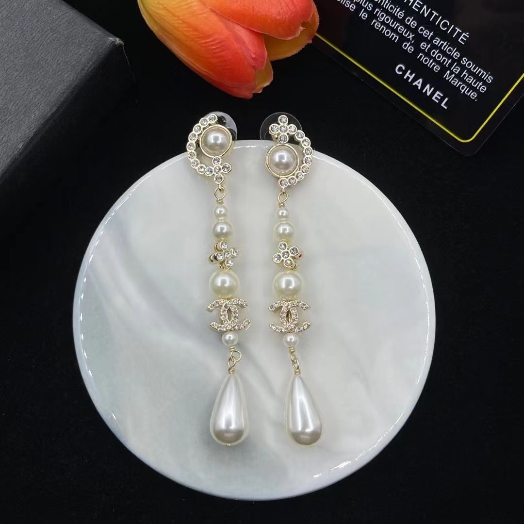 Multi-Styles Chanel CC Pearl Earrings ITEM NO.: HF-JL046