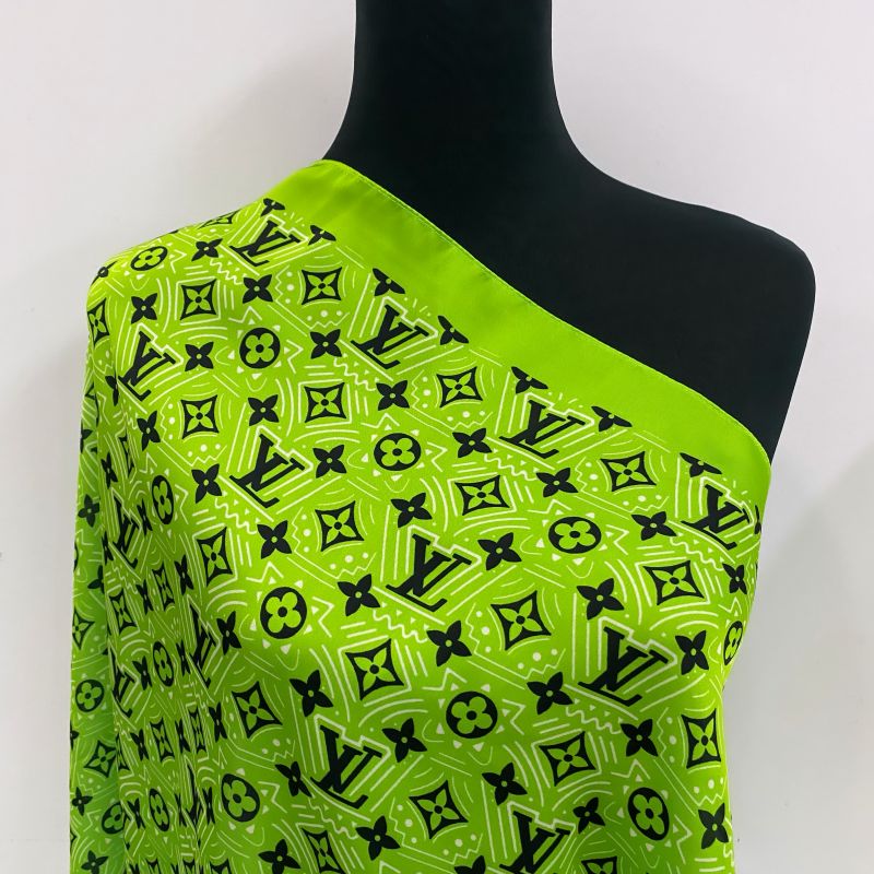 Custom LV design print silk feeling functional neck scarf head scarf sleeping hair wrapping scarf decorative scarf etc ITEM NO.: HF-SF017