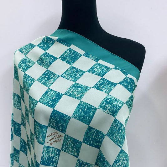 Custom LV design print silk feeling functional neck scarf head scarf sleeping hair wrapping scarf decorative scarf etc ITEM NO.: HF-SF030