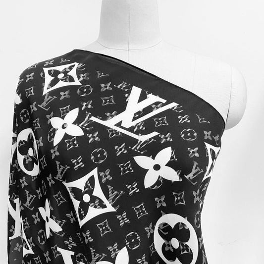 Custom LV design print silk feeling functional neck scarf head scarf sleeping hair wrapping scarf decorative scarf etc ITEM NO.: HF-SF036