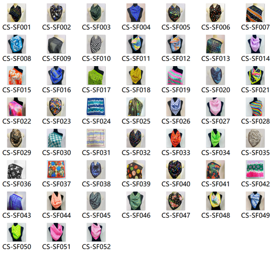 Custom LV design print silk feeling functional neck scarf head scarf sleeping hair wrapping scarf decorative scarf etc ITEM NO.: HF-SF053