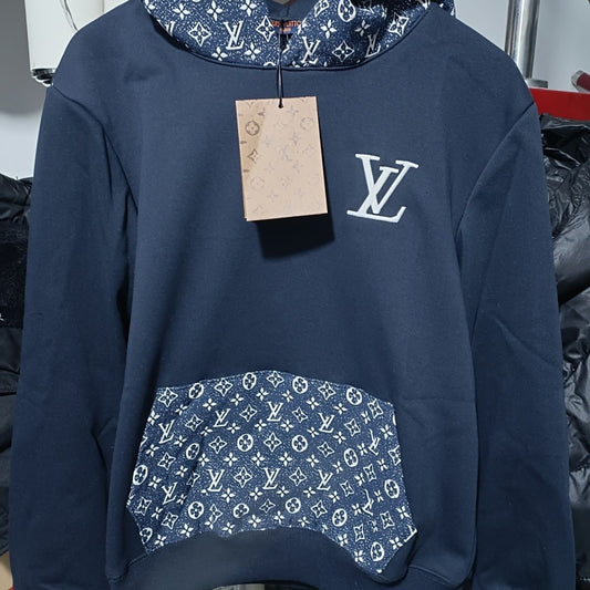 LV Long Sleeve Hooded Embroidered Loose Couple Hoodies Item NO.:HF-CT007