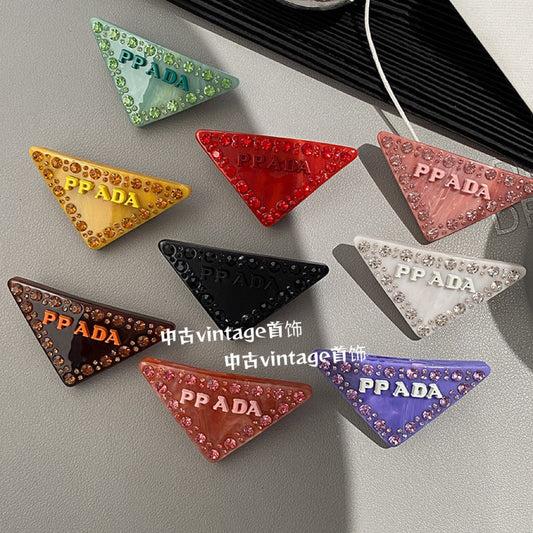 Multicolor Rhinestone Vintage Prada Hair Clips ITEM NO. : HF-HD006