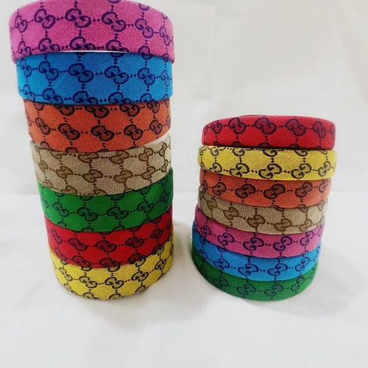 Rainbow Colors Gucci GG Jacquard Hair Headbands ITEM NO.: HF-HD039
