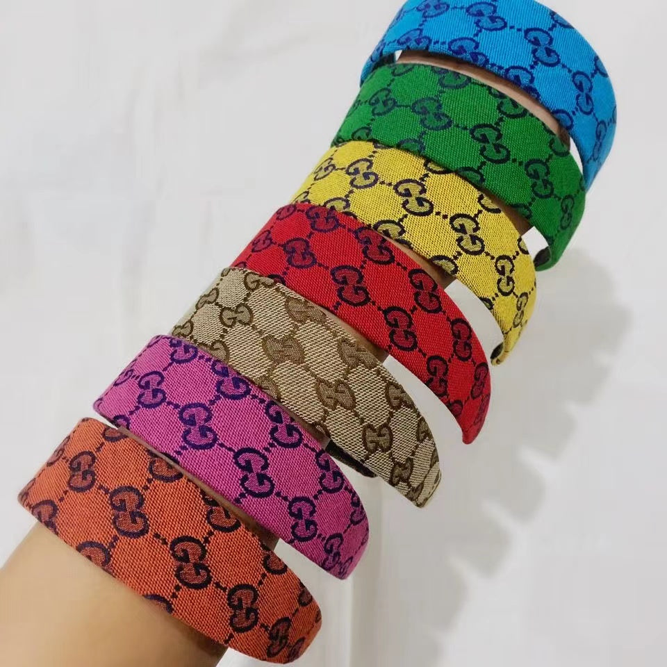 Rainbow Colors Gucci GG Jacquard Hair Headbands ITEM NO.: HF-HD039