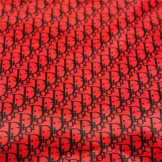 Designer inspired Dior Pattern digital printed Heavy Satin Fabric CD-F046