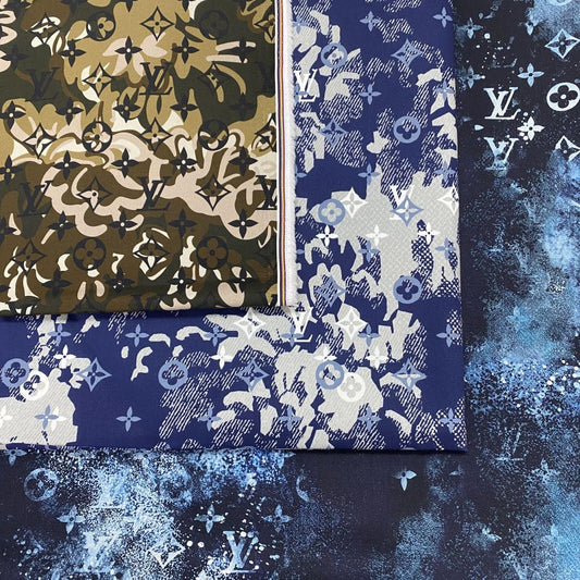 Selected Quality LV Digital Printed Cotton Stretch Denim Fabrics