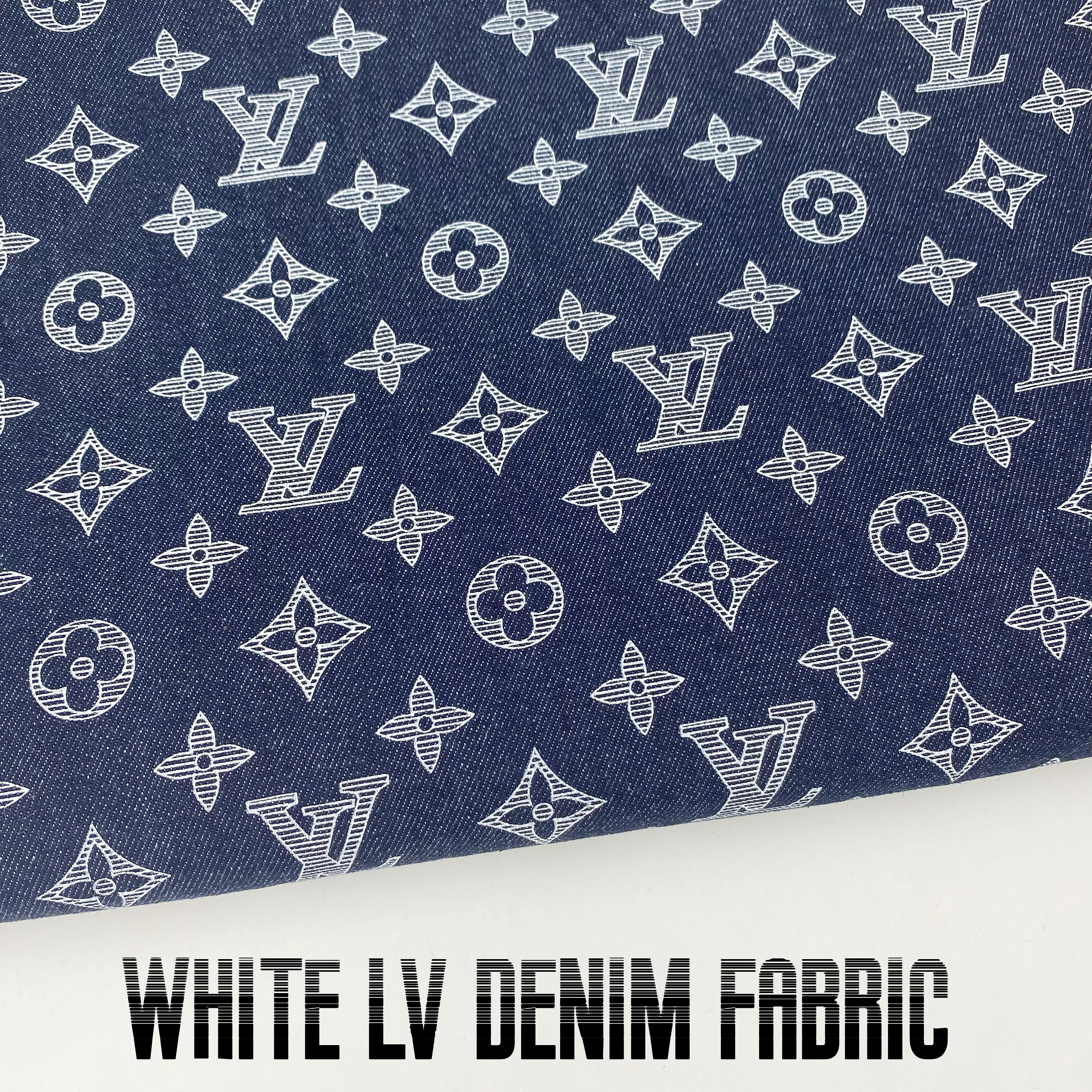 Selected Quality LV Digital Printed Cotton Stretch Denim Fabrics