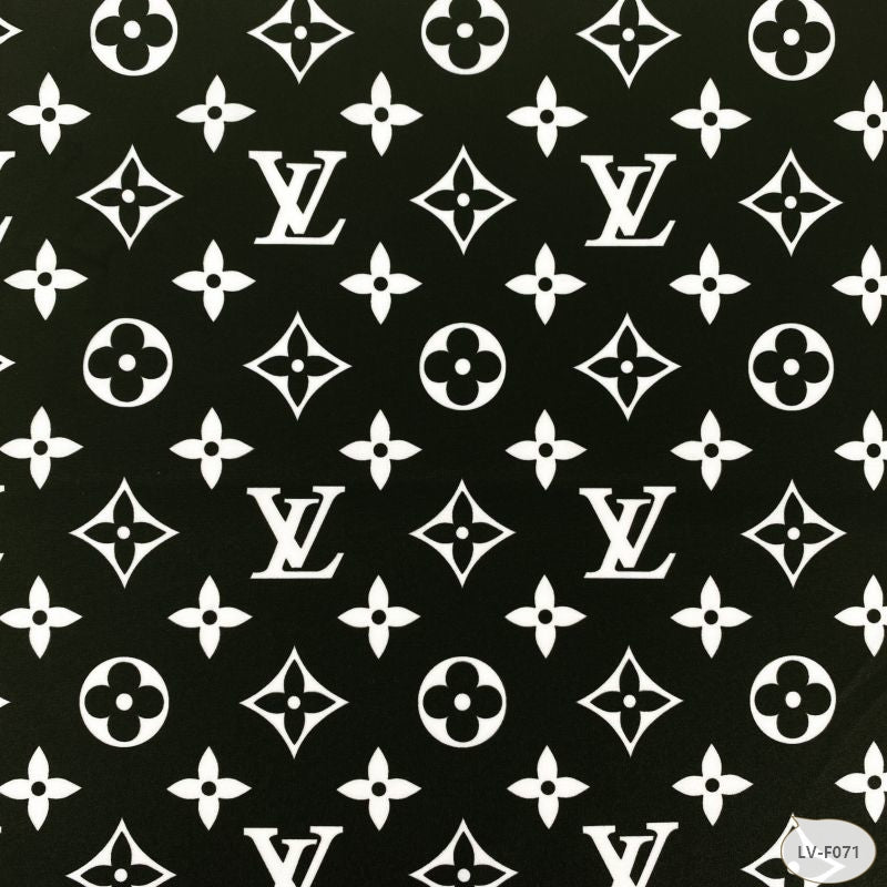 Designer inspired LV Pattern digital printed four way spandex fabrics