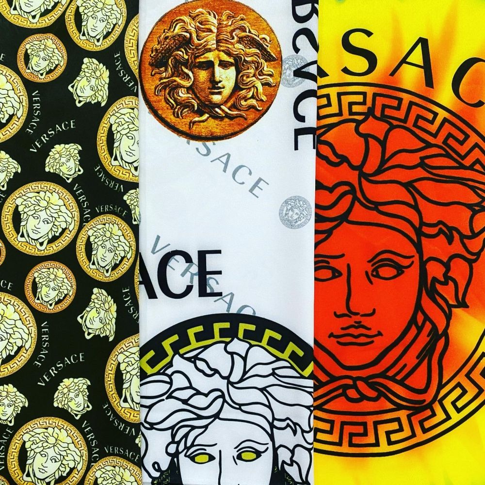 Designer inspired Versace Pattern digital printed four way spandex fabrics