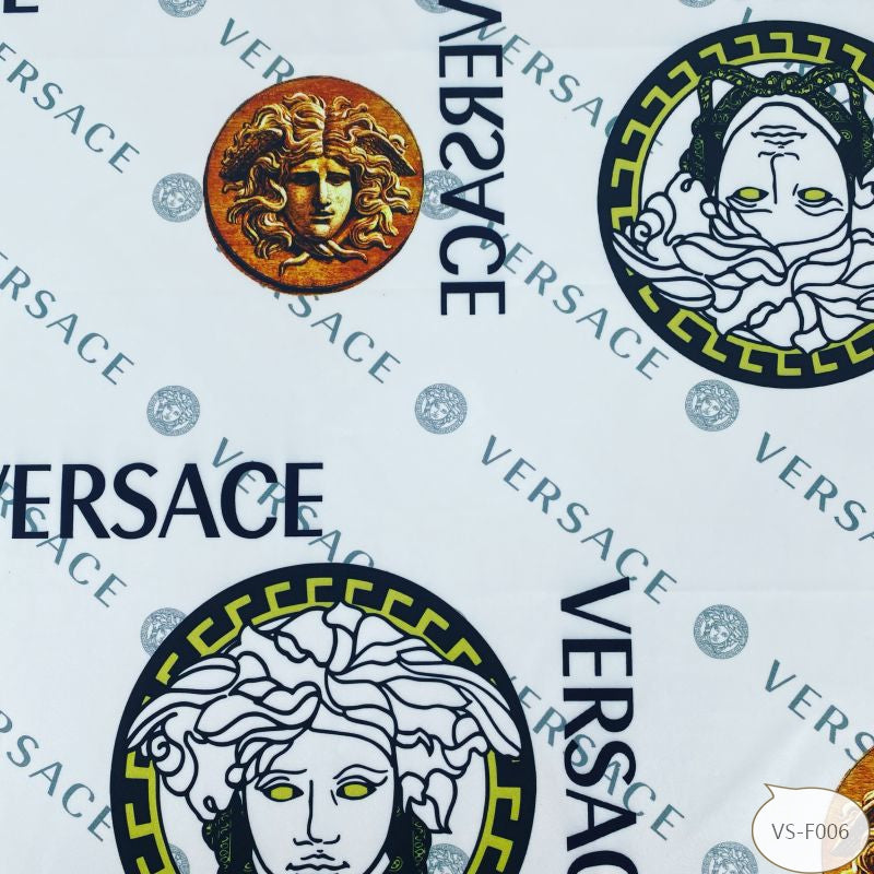 Designer inspired Versace Pattern digital printed four way spandex fabrics