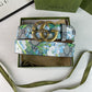 Gucci Blue Floral Print GG Buckle Leather Belt   ITEM NO.: CS-BT036