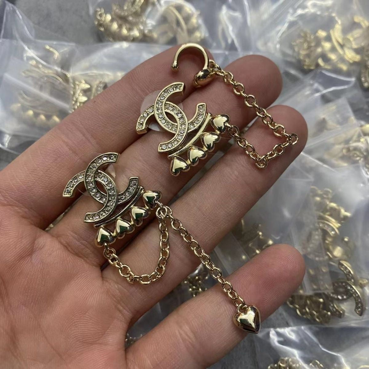 Fifteen Different Styles Chanel CC Earrings & Ear Studs   ITEM NO.: HF-JL004