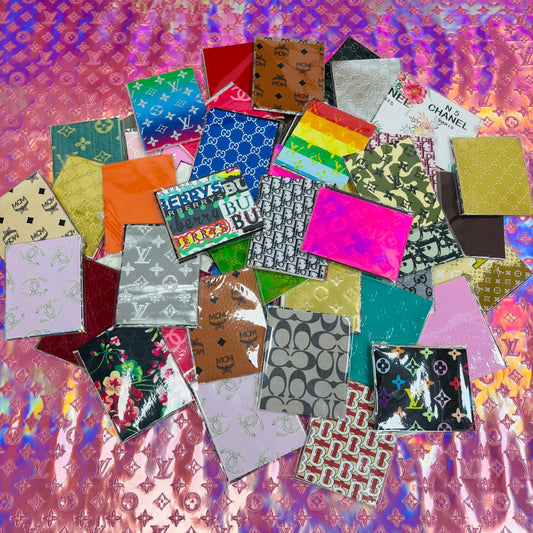 Lucky Package: My website different small sheet leathers of random patterns