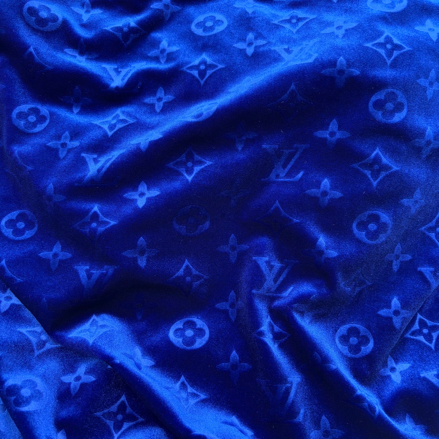 Mutiple Colors Designer LV Logo Embossed Luxury Shinning Velvet Fabrics NO.: LV-F140