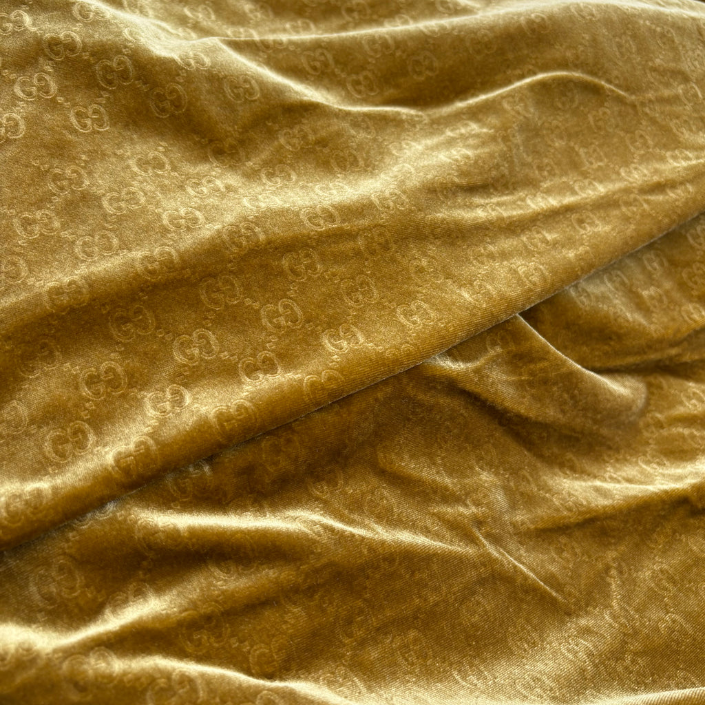 Mutiple Colors Designer Gucci Logo Embossed Luxury Shinning Velvet Fabrics NO.: GG-F048