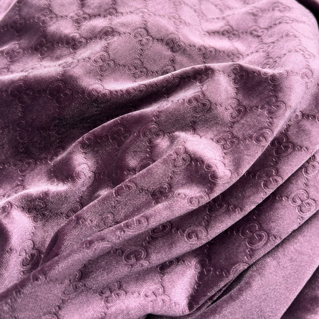 Mutiple Colors Designer Gucci Logo Embossed Luxury Shinning Velvet Fabrics NO.: GG-F048