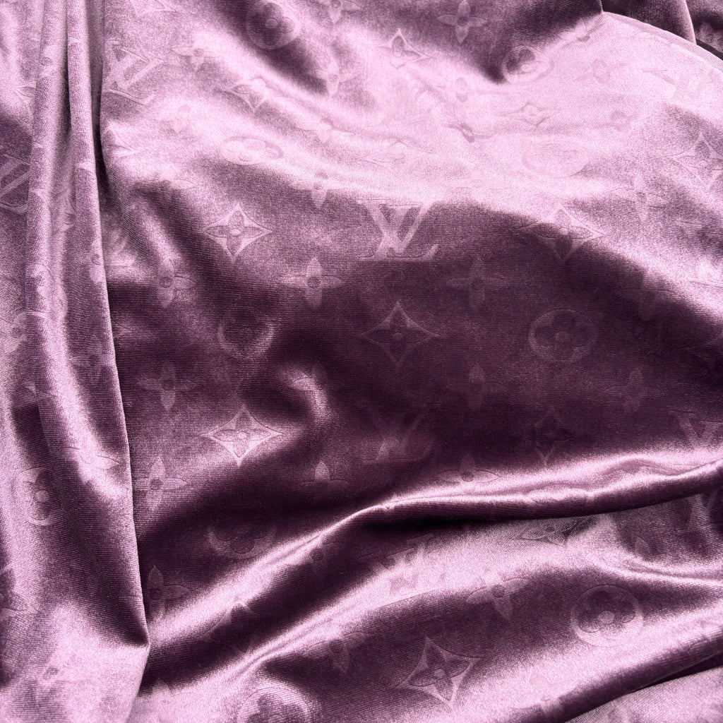 Mutiple Colors Designer LV Logo Embossed Luxury Shinning Velvet Fabrics NO.: LV-F142