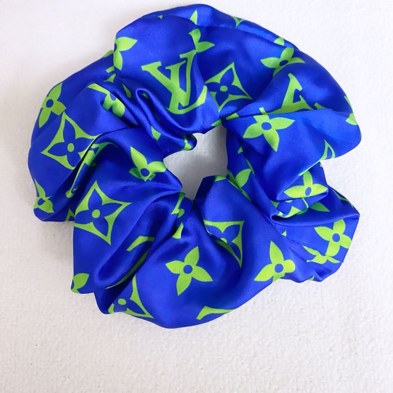 Custom LV design print hair scrunchies  ITEM NO.: HF-HD031