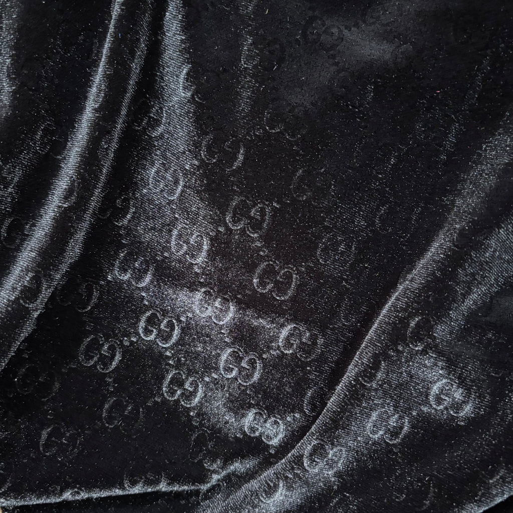 Mutiple Colors Designer Gucci Logo Embossed Luxury Shinning Velvet Fabrics NO.: GG-F048