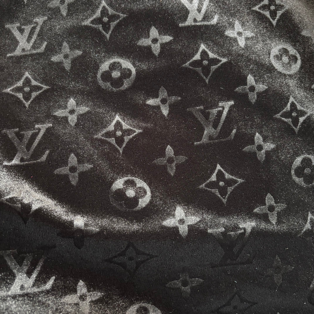 Mutiple Colors Designer LV Logo Embossed Luxury Shinning Velvet Fabrics NO.: LV-F142